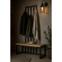 Ławka Metalowa Z Wieszakiem Loft Siedzisko Drewno Lite Dąb LM-113 Rozmiary od 50 cm do 200 cm